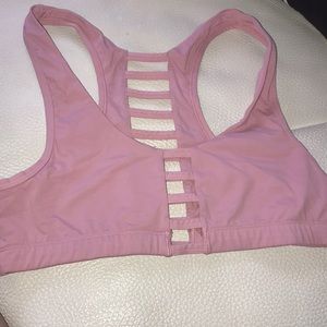 Pink sports bra